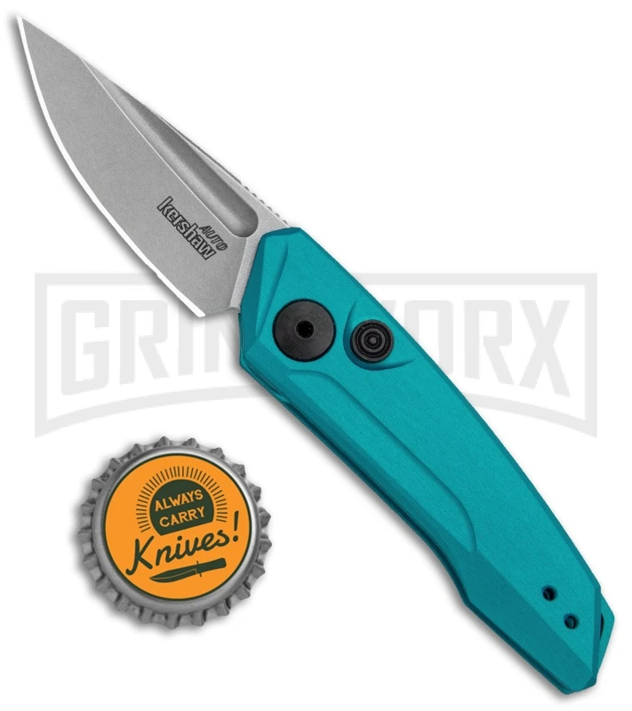 Kershaw Launch 9 Teal Automatic Knife CA Legal - Stonewash Plain 6 Kershaw Launch 9 Teal Automatic Knife CA Legal - Stonewash Plain - Image 4