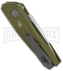 Kershaw Launch 9 OD Green Automatic Knife CA Legal - Stonewash Plain -Best Knifes Shop Kershaw Launch 9 Auto OD Green Working KER7250OLSW BHQ 113298 jr side large