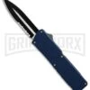 Lightning Blue D/A OTF Automatic Knife - Dagger Two-Tone Serr 4TH18