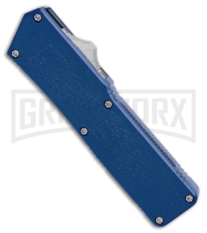 Lightning D/A Tanto OTF Automatic Knife Blue (3.25" Two Tone) 4 Lightning D/A Tanto OTF Automatic Knife Blue (3.25" Two Tone) - Image 2