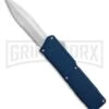 Lightning Blue D/A OTF Automatic Knife - Satin Dagger Serr 4TH18 -Best Knifes Shop Lightning Blue DA Satin Dagger Serr BP 27475 er large