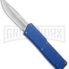 Lightning Blue D/A OTF Automatic Knife - Satin Serrated -Best Knifes Shop Lightning DA OTF Blue DA Satin Serr LNGBLS BP 20213 jr large