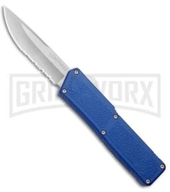 Lightning Blue D/A OTF Automatic Knife - Satin Serrated