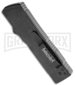 Lightning Elite Black D/A OTF Automatic Knife - Tanto Black Plain -Best Knifes Shop Lightning Elite Black DA OTF Auto Tanto Black GX 35945 jr side large