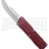 Lightning Elite Maroon D/A OTF Automatic Knife - Drop Point Satin Plain -Best Knifes Shop Lightning Elite Maroon DA OTF Automatic Knife Drop Point Satin Plain GX 41501 hd large