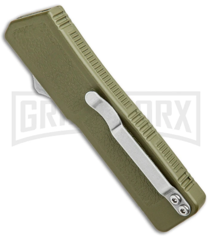 Lightning OD Green D/A OTF Automatic Knife - Tanto Two Tone 5 Lightning OD Green D/A OTF Automatic Knife - Tanto Two Tone - Image 3