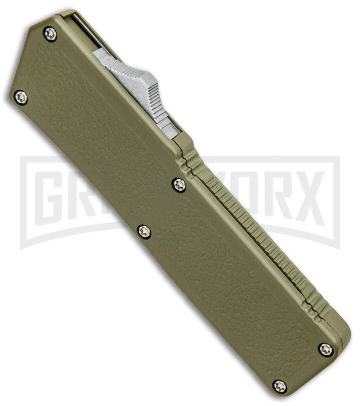 Lightning OD Green D/A OTF Automatic Knife - Tanto Two Tone 4 Lightning OD Green D/A OTF Automatic Knife - Tanto Two Tone - Image 2