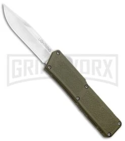 Lightning OD Green D/A OTF Automatic Knife - Clip Point Satin