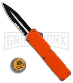 Lightning Orange D/A OTF Automatic Knife - Dagger Two-Tone Serr 9 Lightning Orange D/A OTF Automatic Knife - Dagger Two-Tone Serr -Best Knifes Shop Lightning Orange DA Dagger Two Tone Serr BP 30330 er bottlecap large