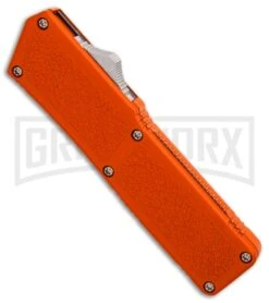 Lightning Orange D/A OTF Automatic Knife - Dagger Two-Tone Serr 8 Lightning Orange D/A OTF Automatic Knife - Dagger Two-Tone Serr -Best Knifes Shop Lightning Orange DA Dagger Two Tone Serr BP 30330 er spine large