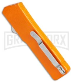 Lightning Orange D/A OTF Automatic Knife - Satin Serr 8 Lightning Orange D/A OTF Automatic Knife - Satin Serr -Best Knifes Shop Lightning Orange DA OTF Satin Serr BP 22656 jr side large