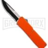 Lightning Orange D/A OTF Automatic Knife - Two-Tone Serr