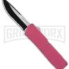 Lightning Pink D/A OTF Automatic Knife - Two-Tone Serr -Best Knifes Shop Lightning Pink DA OTF Auto TT Serr GX 31868 large