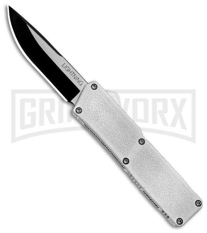 Lightning White D/A OTF Automatic Knife - Two-Tone Plain 3 Lightning White D/A OTF Automatic Knife - Two-Tone Plain