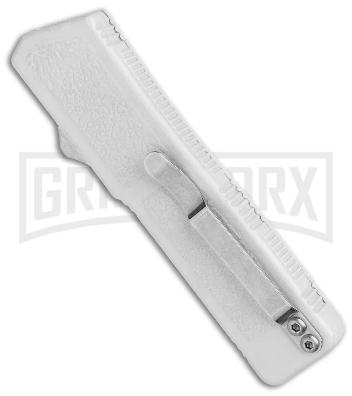 Lightning White D/A OTF Automatic Knife - Two-Tone Plain 5 Lightning White D/A OTF Automatic Knife - Two-Tone Plain - Image 3
