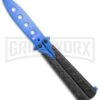 M-Tech Snake Eye Balisong Butterfly Trainer - Black / Blue -Best Knifes Shop M Tech Snake Eye Balisong Butterfly Trainer Black Blue BUTT PK 1157BL GX 36724 jr large