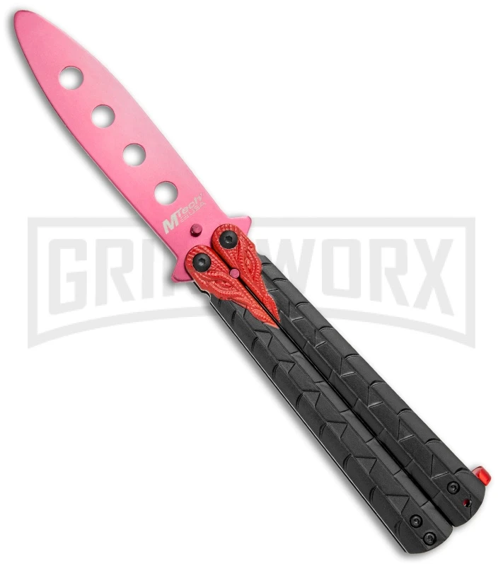 M-Tech Snake Eye Balisong Butterfly Trainer - Black / Red 3 M-Tech Snake Eye Balisong Butterfly Trainer - Black / Red