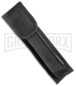 Mago 11" Bayonet Italian Stiletto OTF Knife Red W/Polished Bolster - Satin Plain -Best Knifes Shop Mago 11in Red Bayo Italian Stiletto OTF Auto Satin Silver Boster GX 36174 jr sheath large