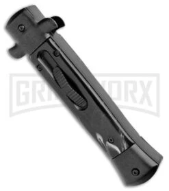 Mago 9" Black Marble Italian Stiletto OTF Automatic Knife - Satin Plain 8 Mago 9" Black Marble Italian Stiletto OTF Automatic Knife - Satin Plain -Best Knifes Shop Mago 9in Black Marble Italian Stiletto OTF Black Bolsters Bayo Satin GX 33929 jr spine large