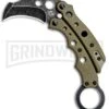 Mantis Vuja De Desert G-10 Balisong Karambit Butterfly Knife - Black SW Plain -Best Knifes Shop Mantis Vuja De Balisong Karambit Crossover Desert Tan G 10 Black SW MANMK4DTSW BHQ 56613 jr large