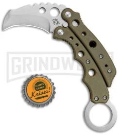Mantis Vuja De Desert Tan G-10 Balisong Karambit Butterfly Knife - Satin Plain -Best Knifes Shop Mantis Vuja De Balisong Karambit Crossover Desert Tan G 10 Satin MANMK4DT BHQ 56612 jr bottlecap large