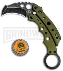 Mantis Vuja De Green G-10 Balisong Karambit Butterfly Knife - Black SW Plain 9 Mantis Vuja De Green G-10 Balisong Karambit Butterfly Knife - Black SW Plain -Best Knifes Shop Mantis Vuja De Balisong Karambit Crossover Green G 10 Black SW MANMK4GSW BHQ 56614 jr bottlecap large