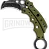 Mantis Vuja De Green G-10 Balisong Karambit Butterfly Knife - Black SW Plain -Best Knifes Shop Mantis Vuja De Balisong Karambit Crossover Green G 10 Black SW MANMK4GSW BHQ 56614 jr large