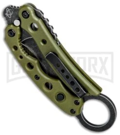 Mantis Vuja De Green G-10 Balisong Karambit Butterfly Knife - Black SW Plain 8 Mantis Vuja De Green G-10 Balisong Karambit Butterfly Knife - Black SW Plain -Best Knifes Shop Mantis Vuja De Balisong Karambit Crossover Green G 10 Black SW MANMK4GSW BHQ 56614 jr side large
