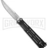 Maxace Banshee V2 Premium Balisong Butterfly Knife Black G-10 - Satin Plain -Best Knifes Shop Maxace Banshee V2 Balisong Knife Black G10 4in Satin BHQ 139478 td large