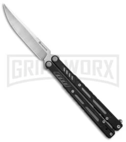 Maxace Banshee V2 Premium Balisong Butterfly Knife Black G-10 - Satin Plain