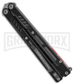 Maxace Banshee V2 Premium Balisong Butterfly Knife Black G-10 - Satin Plain -Best Knifes Shop Maxace Banshee V2 Balisong Knife Black G10 4in Satin BHQ 139478 td side large