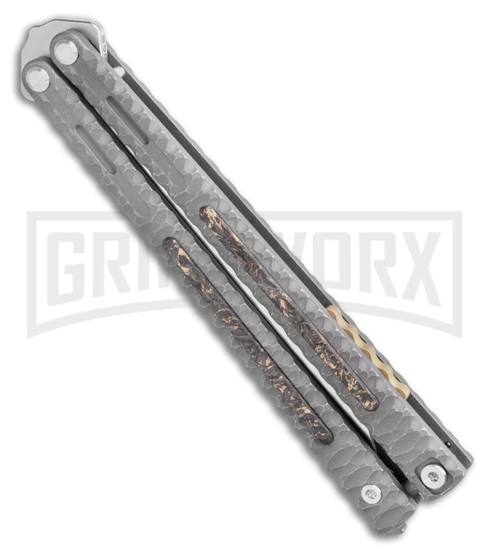 Maxace Knives Balisong Obsidian Black SW Titanium - Satin Plain 4 Maxace Knives Balisong Obsidian Black SW Titanium - Satin Plain - Image 2