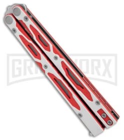 Maxace Unicorn White/Red G-10 Balisong Butterfly Knife - Bowie Satin Plain 9 Maxace Unicorn White/Red G-10 Balisong Butterfly Knife - Bowie Satin Plain -Best Knifes Shop Maxace Unicorn Balisong Butterfly White Red G10 Satin Bowie GX 40492 jr spine large