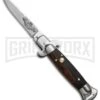 9" Medteh Dark Wood Russian Stiletto Automatic Knife - Satin Plain 2 9" Medteh Dark Wood Russian Stiletto Automatic Knife - Satin Plain -Best Knifes Shop Meditex 9in Dark Wood Russian Stiletto BP 18121 dl large