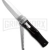 Mikov 241 Predator Dark Horn Automatic Lever Lock Knife W/ Saw & Pocket Clip -Best Knifes Shop Mikov 241 Predator Dark Horn Automatic Lever Lock Knife w Saw and Pocket Clip GX 41565 hd large