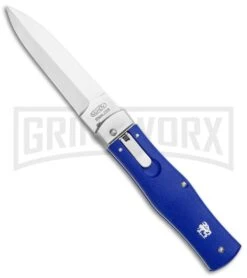 Mikov 241 Predator ABS Blue Automatic Leverlock Knife - Satin Plain