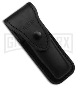 Mikov 241 Predator Black Dagger Leverlock Auto Knife - Polish Plain Left Hand -Best Knifes Shop Mikov 241 Predator Leverlock Dagger Automatic Black 3in Polish Left Hand BHQ 176528 td sheath large