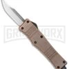 No Limit Knives Cali-Legal OTF Automatic Knife Bronze - Clip Point Satin