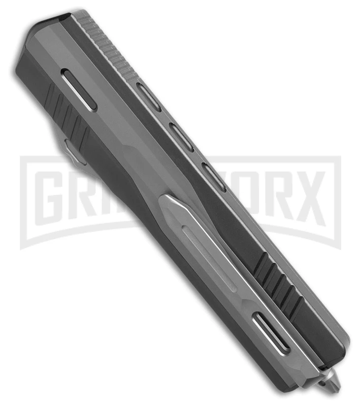 No Limit Night Stalker II Gray D/E OTF Automatic Knife - Satin Plain M390 5 No Limit Night Stalker II Gray D/E OTF Automatic Knife - Satin Plain M390 - Image 3