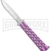 Light Purple Balisong Butterfly Knife - Satin Plain 1 Light Purple Balisong Butterfly Knife - Satin Plain -Best Knifes Shop Pink Balisong Butterfly Satin Plain GX 37427 jr large
