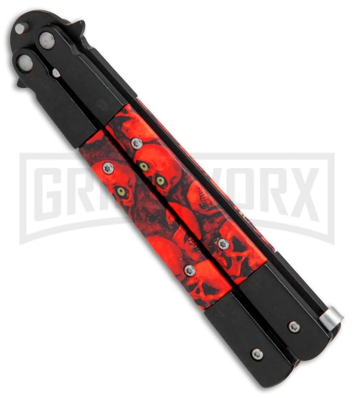 Red Demon Trainer Balisong Butterfly Knife - Black Plain 4 Red Demon Trainer Balisong Butterfly Knife - Black Plain - Image 2