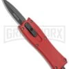 Belly Button Red OTF Automatic Knife - Black Plain 1 Belly Button Red OTF Automatic Knife - Black Plain -Best Knifes Shop Red Handle Black Dagger jr large