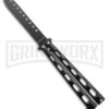 Ronin Gear Black Balisong Trainer Butterfly Knife - Black Plain 2 Ronin Gear Black Balisong Trainer Butterfly Knife - Black Plain -Best Knifes Shop Ronin Gear Black Balisong Butterfly Trainer Black BHQ 177223 jr large