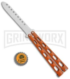 Ronin Gear Orange Balisong Trainer Butterfly Knife - Satin Plain 9 Ronin Gear Orange Balisong Trainer Butterfly Knife - Satin Plain -Best Knifes Shop Ronin Gear Orange Balisong Trainer Butterfly Satin GX 37346 jr bottlecap large