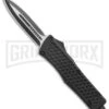 Rumble Black D/A OTF Automatic Knife Diamond Grid Pattern - Dagger, 2 Tone 1 Rumble Black D/A OTF Automatic Knife Diamond Grid Pattern - Dagger, 2 Tone -Best Knifes Shop Rumble Black DA OTF Auto Diamond Grid Pattern Dagger TT GX 38109 jr large