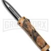 Rumble Black/Org OTF Auto Knife Dagger Eagle/Headdress - Two Tone Plain -Best Knifes Shop Rumble Black Orange OTF Auto Dagger Eagle Headdress TT GX 38181 jr large