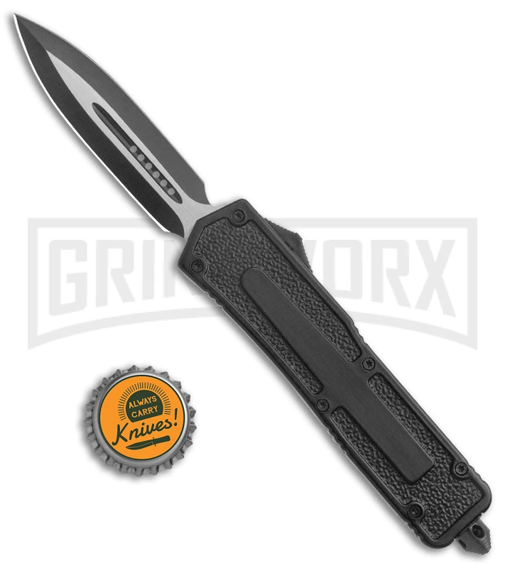 Rumble Heavy Duty Dagger Black OTF Automatic Knife - Two Tone 7 Rumble Heavy Duty Dagger Black OTF Automatic Knife - Two Tone - Image 5