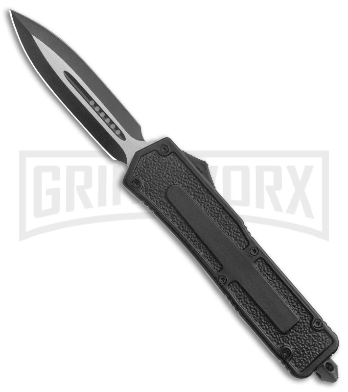 Rumble Heavy Duty Dagger Black OTF Automatic Knife - Two Tone 3 Rumble Heavy Duty Dagger Black OTF Automatic Knife - Two Tone