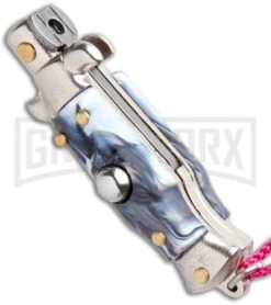 Italian Stiletto Gray Marble Automatic Knife Pink Keychain - Flat Grind 7 Italian Stiletto Gray Marble Automatic Knife Pink Keychain - Flat Grind -Best Knifes Shop SKM Italian Stiletto Keychain Auto Marble Pink Satin BHQ 102938 jr spine large