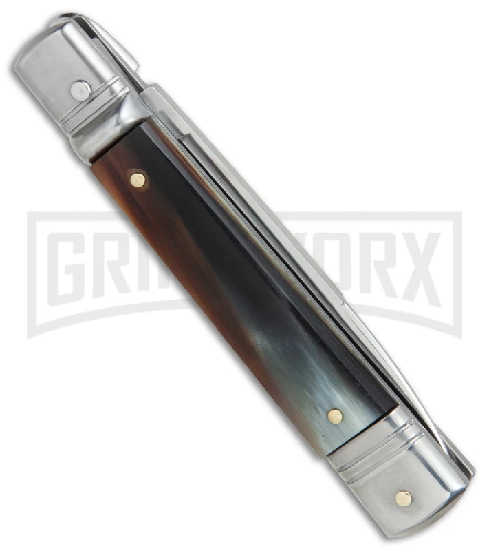 SKM 7.75" Slimline Brazilian Lever Lock Automatic Knife- Satin Swedge 4 SKM 7.75" Slimline Brazilian Lever Lock Automatic Knife- Satin Swedge - Image 2